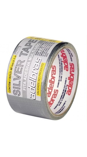 FITA SILVER TAPE 48MM X 5M PRATA ADELBRAS