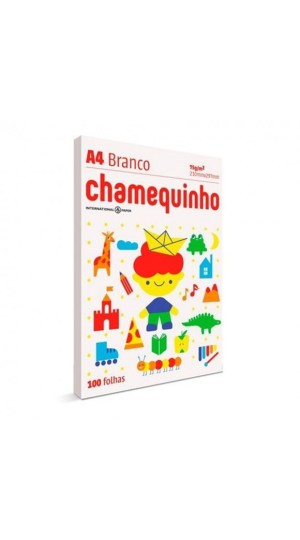 PAPEL SULFITE C/ 100 CHAMEQUINHO BRANCO