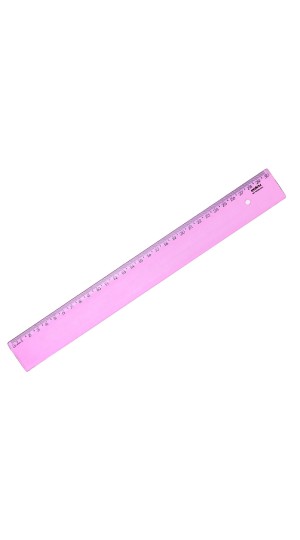 RÉGUA PLÁSTICA 30 CM WALEU ROSA