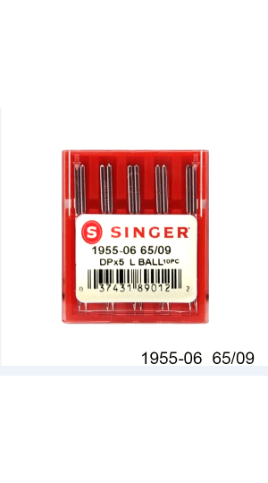 AGULHA DE MAQUINA SINGER PARA COSTURA 1955 Nº09 RETA CABO GROSSO ENV/10