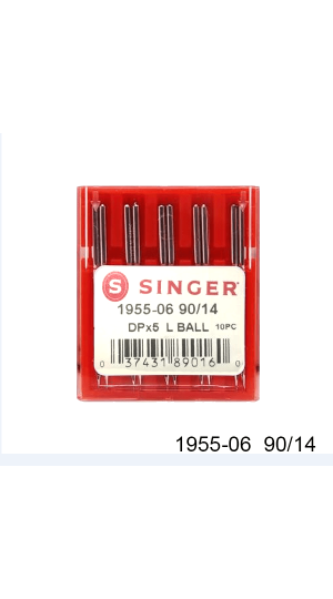 AGULHA DE MAQUINA SINGER PARA COSTURA 1955 Nº14 RETA CABO GROSSO ENV/10