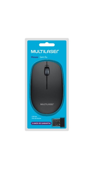 MOUSE SEM FIO 2.4 GHZ PRETO USB MO251