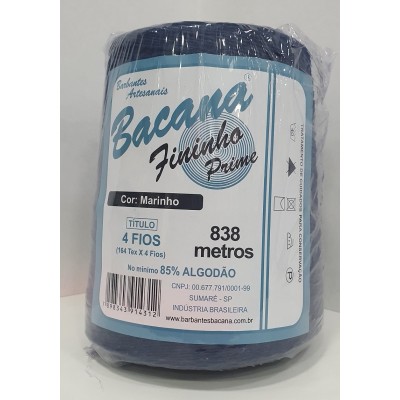 BARBANTE FININHO AZUL MARINHO 4 FIOS 600G.