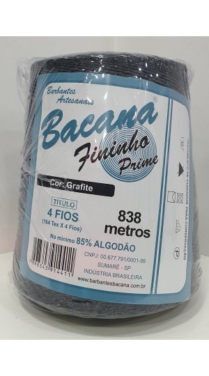 BARBANTE FININHO GRAFITE 4 FIOS 600G.