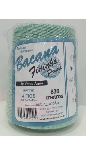 BARBANTE FININHO VERDE ÁGUA 4 FIOS 600G.