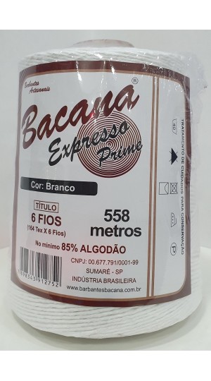 BARBANTE EXPRESSO BRANCO 6 FIOS 600G.