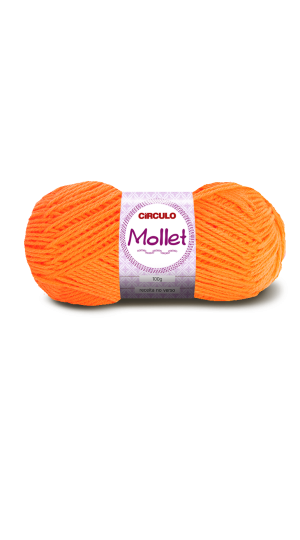 LÃ MOLLET 100G. LARANJA NEON 782