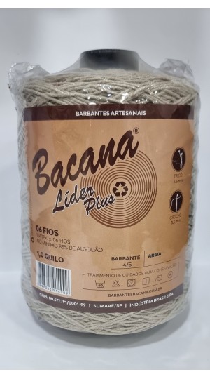 BARBANTE LIDER PLUS AREIA 6 FIOS 1,0KG.