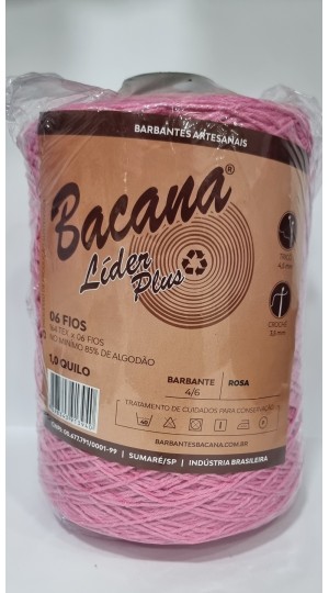 BARBANTE LIDER PLUS ROSA 6 FIOS 1,0KG.