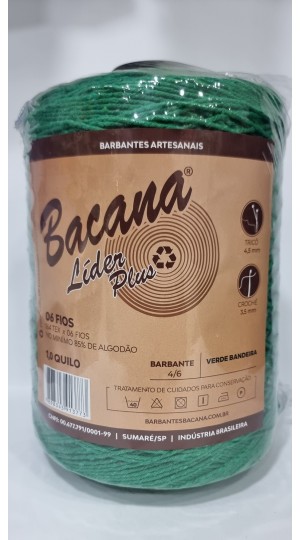 BARBANTE LIDER PLUS VERDE BANDEIRA 6 FIOS 1,0KG.