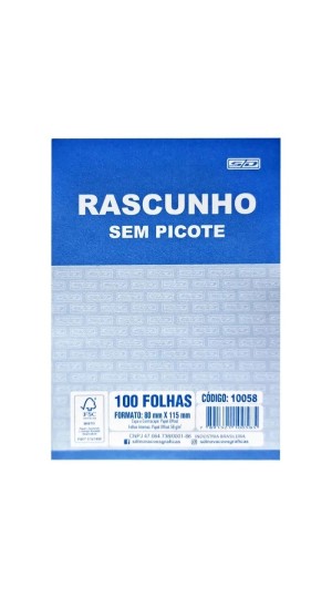 BLOCO RASCUNHO 80X115 BRANCO