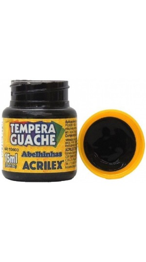 TINTA GUACHE PRETO 520 15ML  ACRILEX